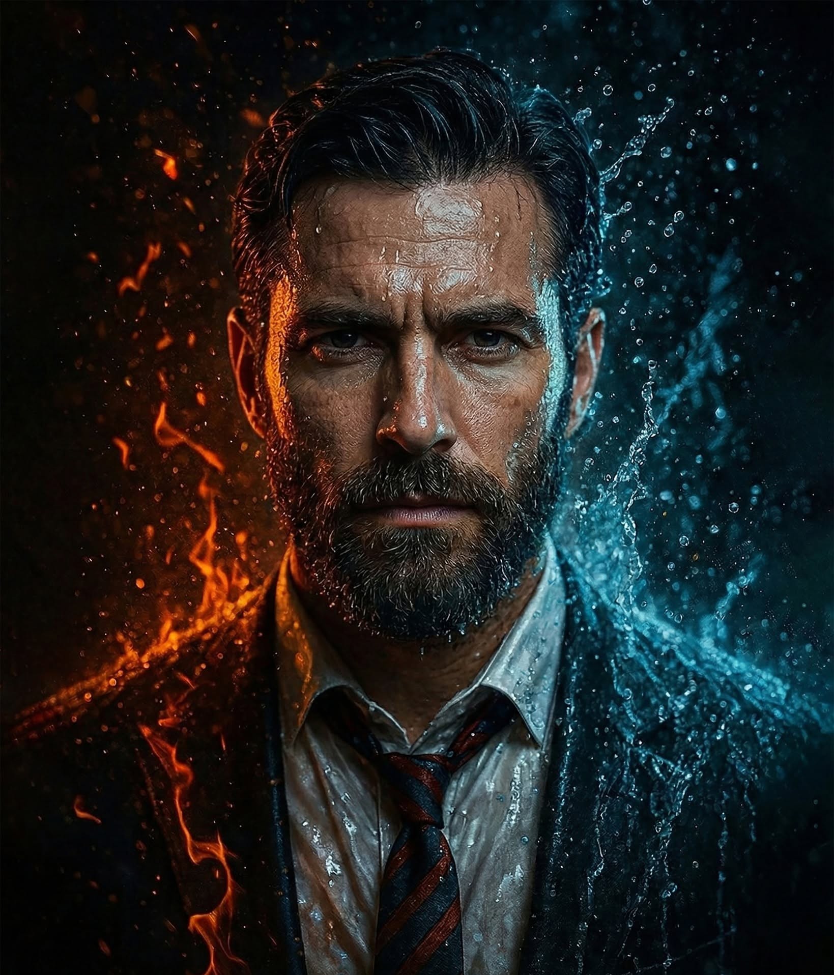 The Burning Drenched Man
