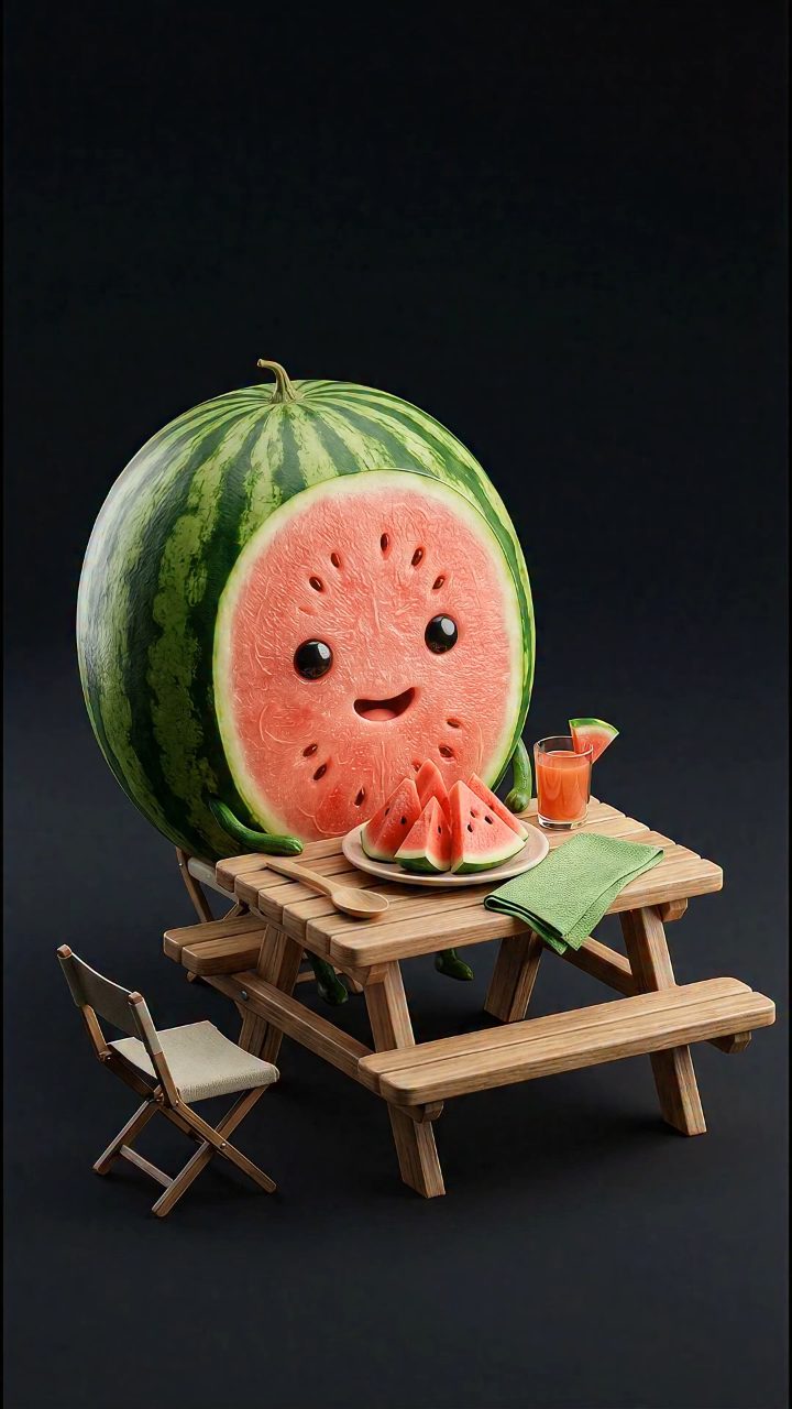 Watermelon's Surreal Hand-Fed Delight