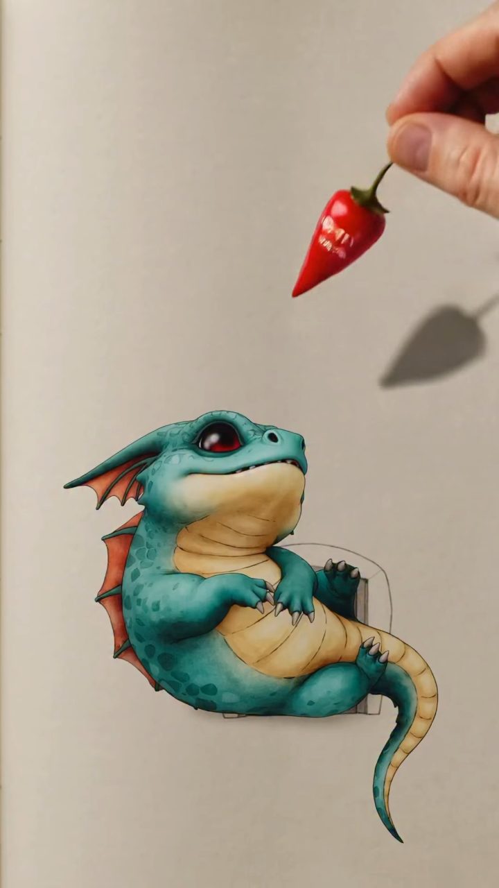 Fired Up Dragon Awakens In Storybook