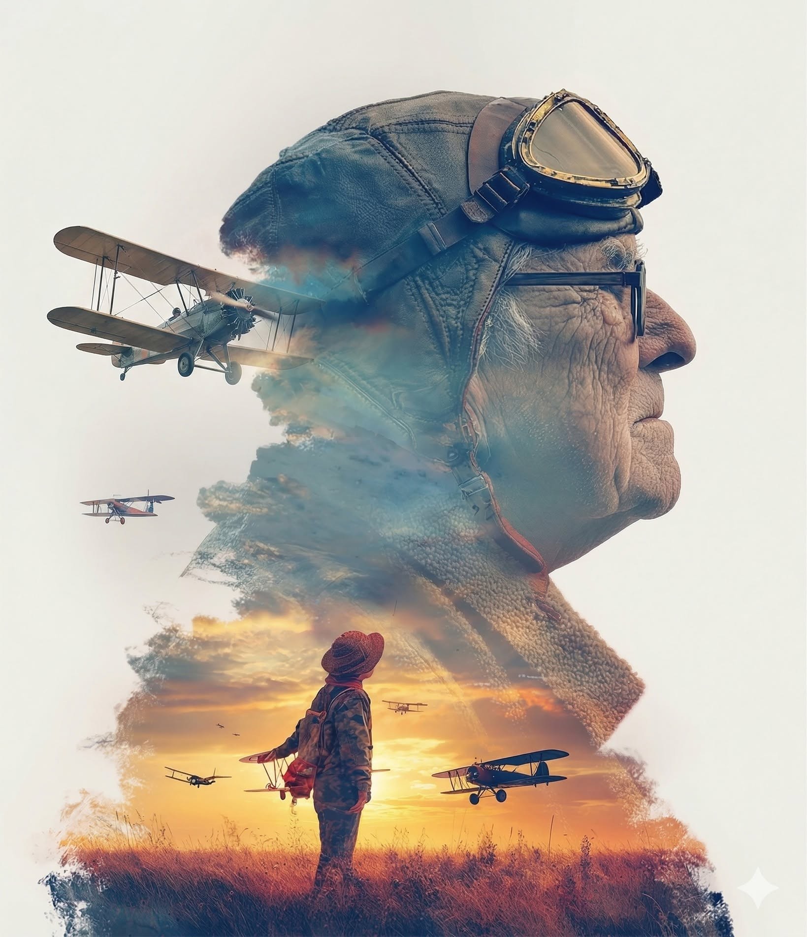 Aviator's Golden Dream: Childhood Flight