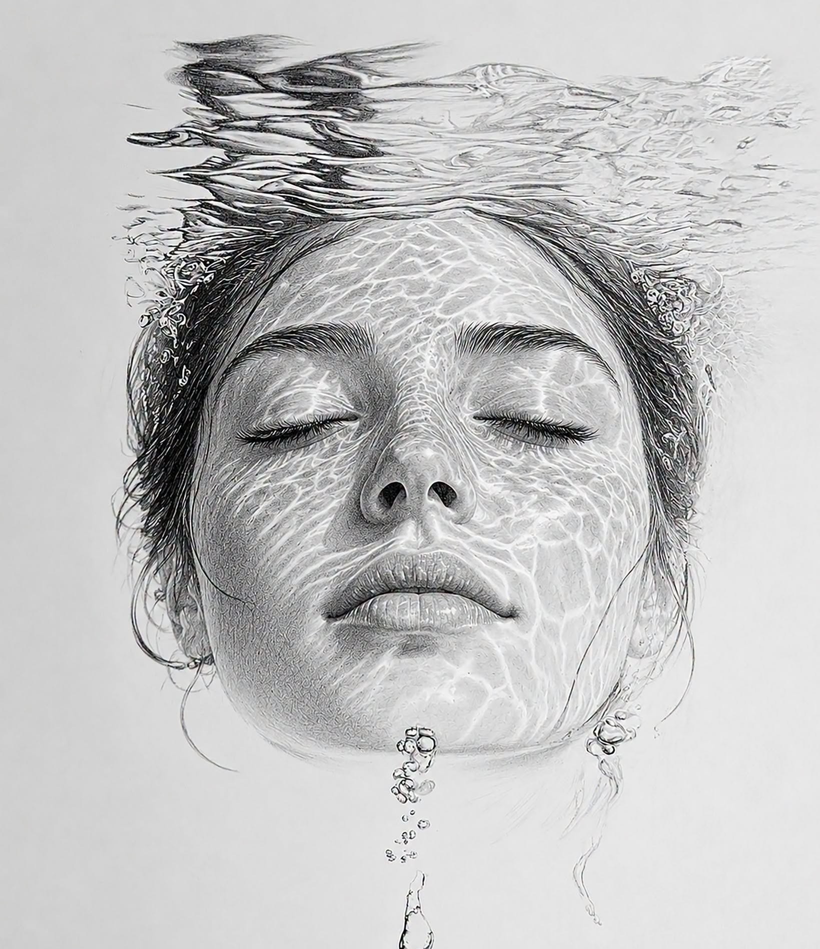 Serene Graphite Underwater Caustics