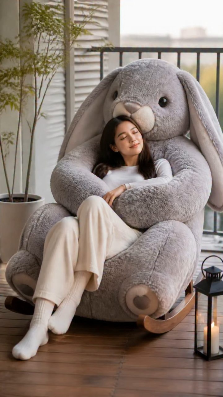 Cozy Rocking Rabbit Embrace