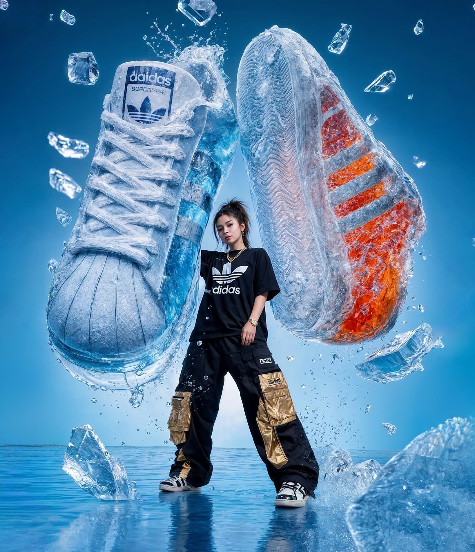 Frozen Superstars: Future Luxe Sportswear Ad