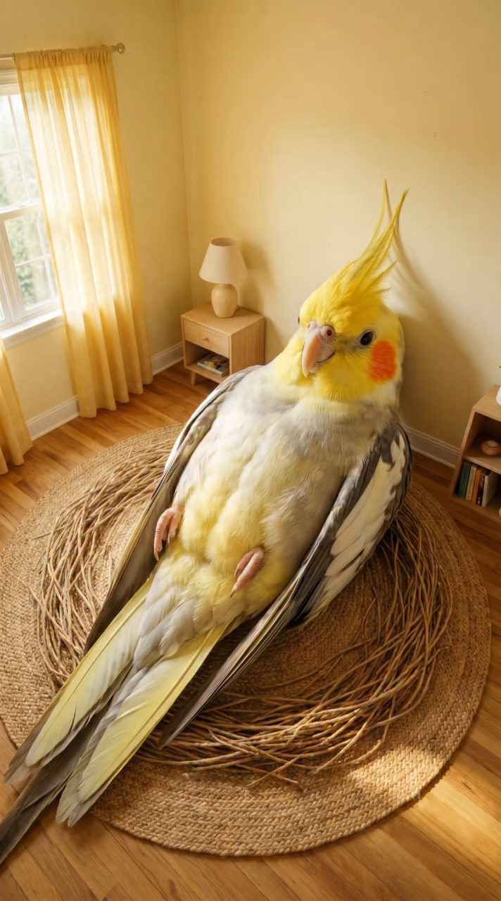Giant Cockatiel Bedtime Hug