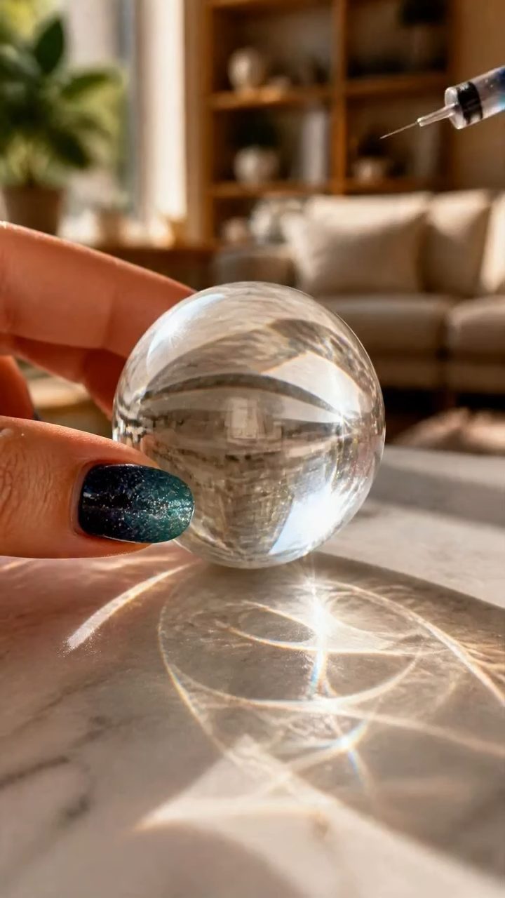 Syringe Reveals Dad's Glittery Love Message