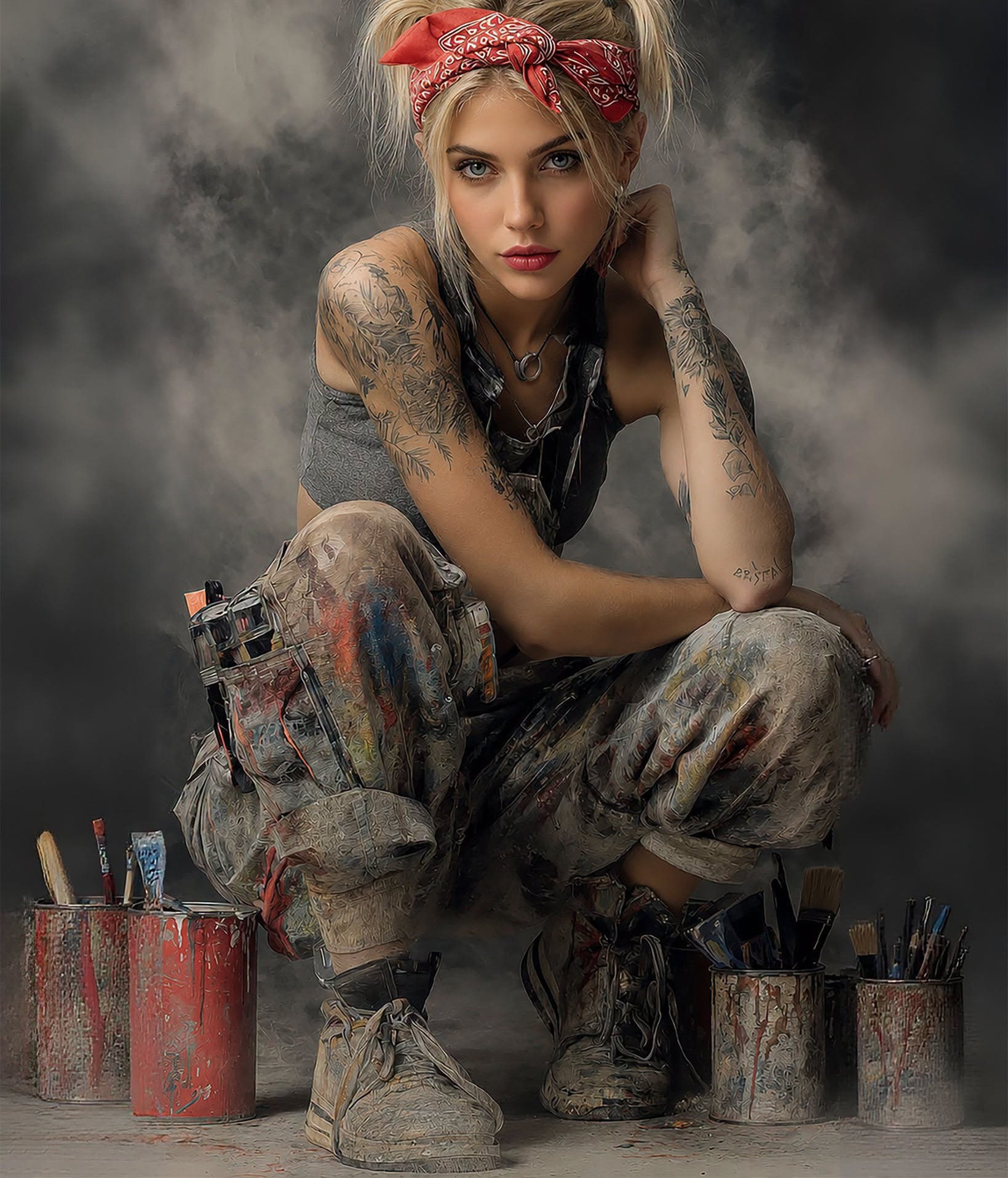 Urban Muse: Confident Studio Artist