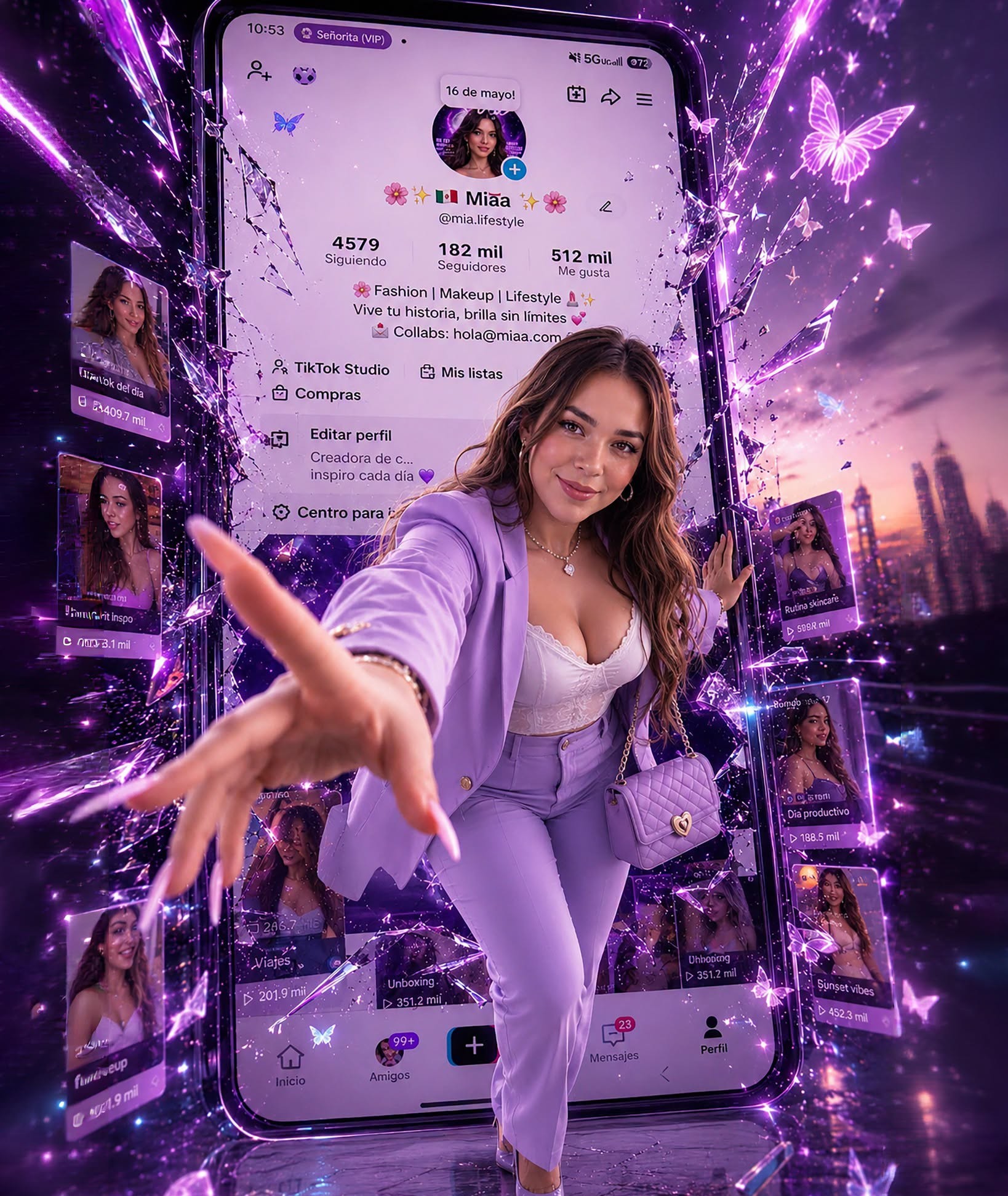 Influencer Breaks Digital Screen Reality