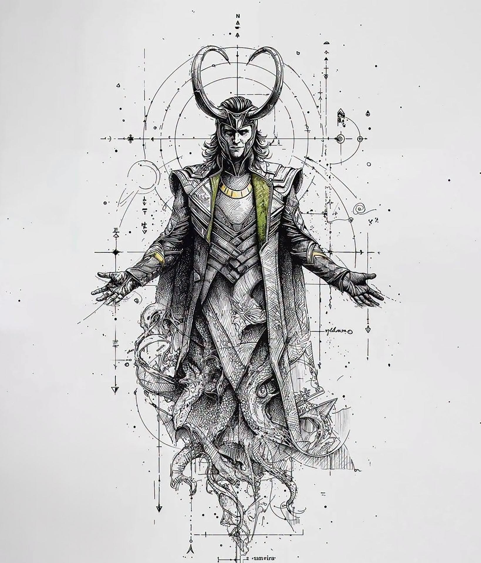 Loki: Cosmic Serpent Engraving