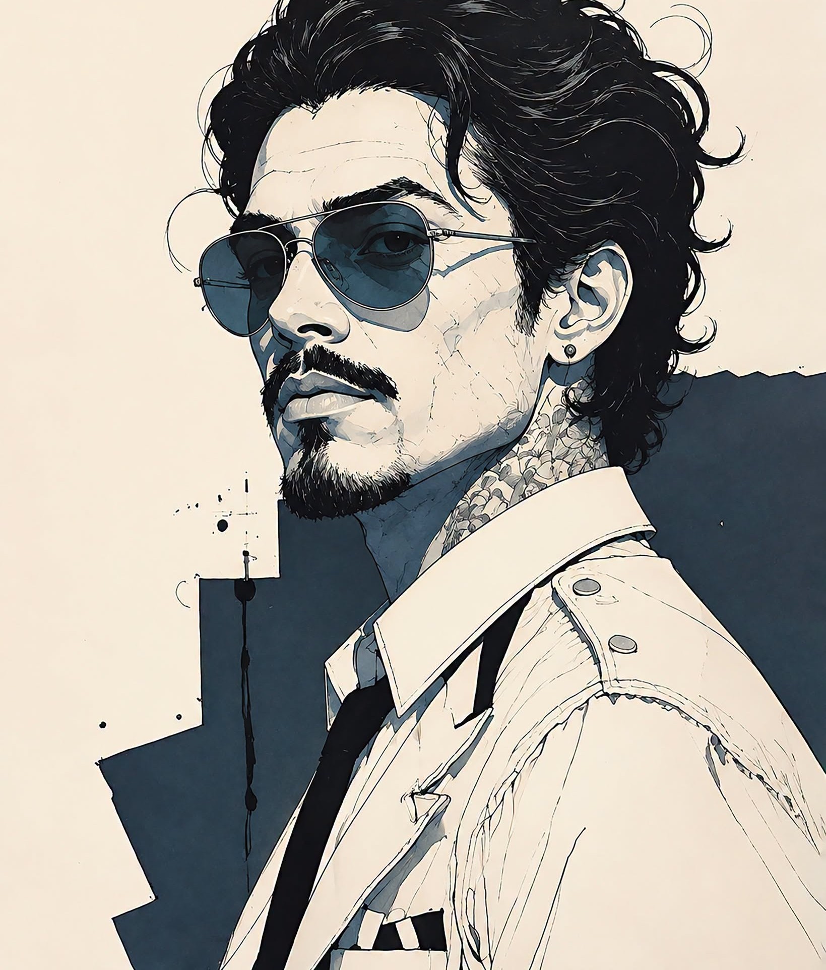 Modern Aviator Fashion Portrait