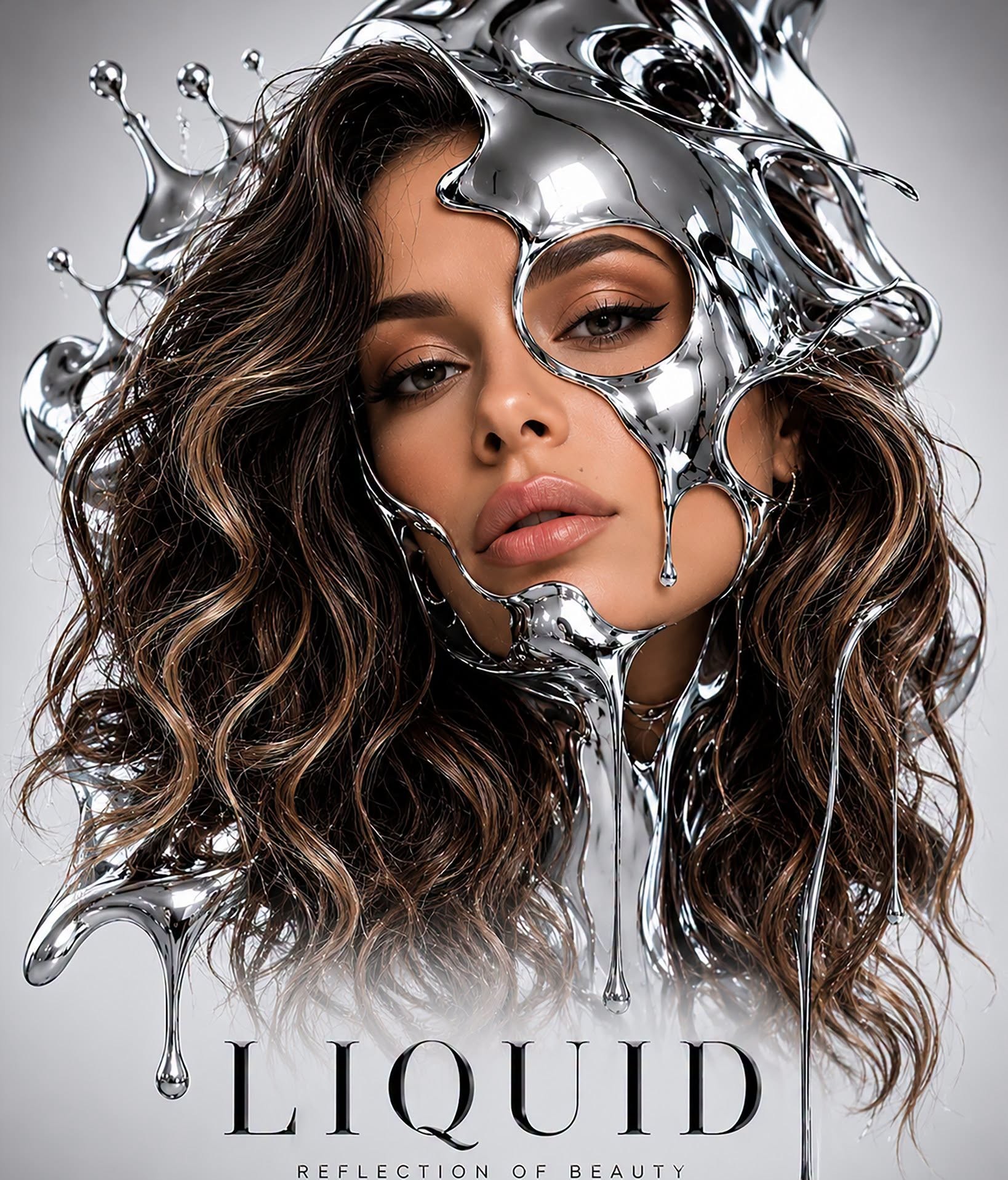 Liquid Chrome Beauty Mask Campaign
