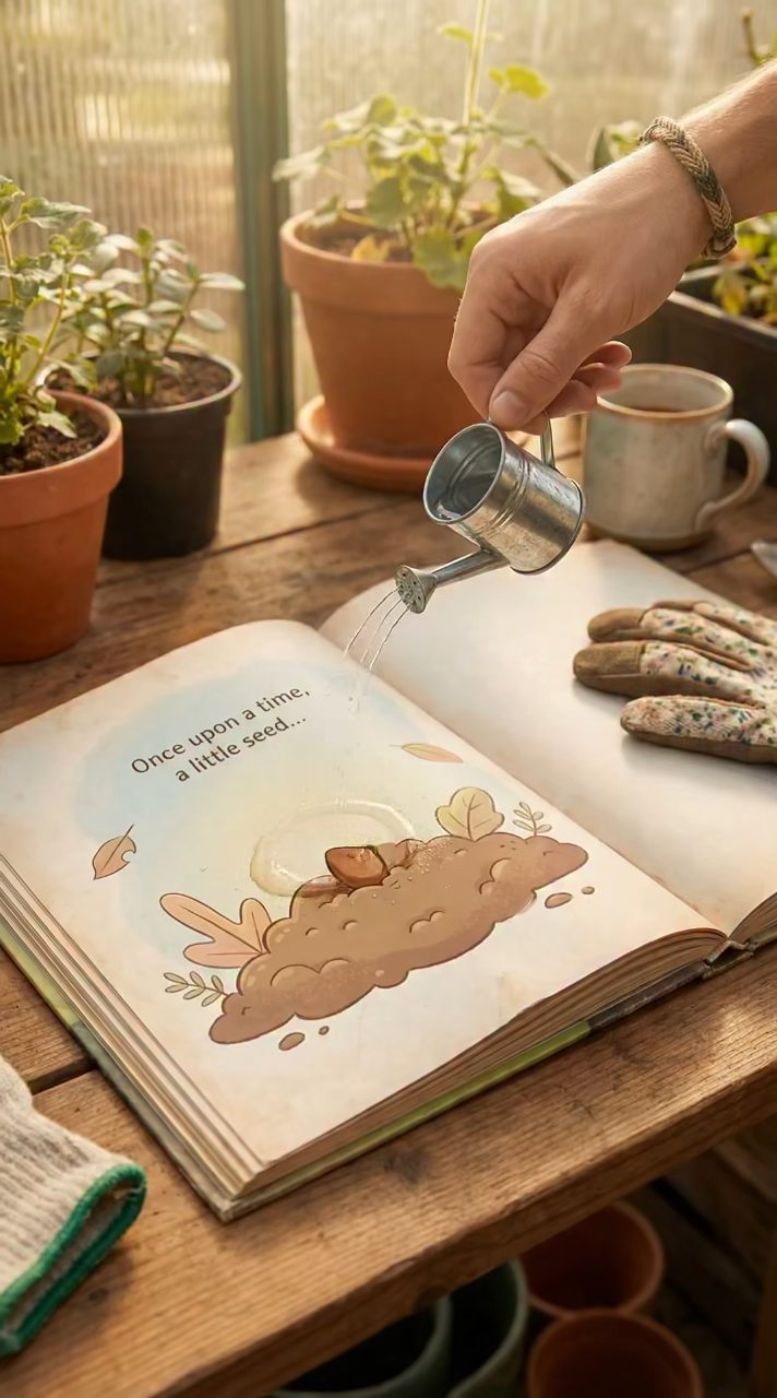Magic Seed Sprouts from Book
