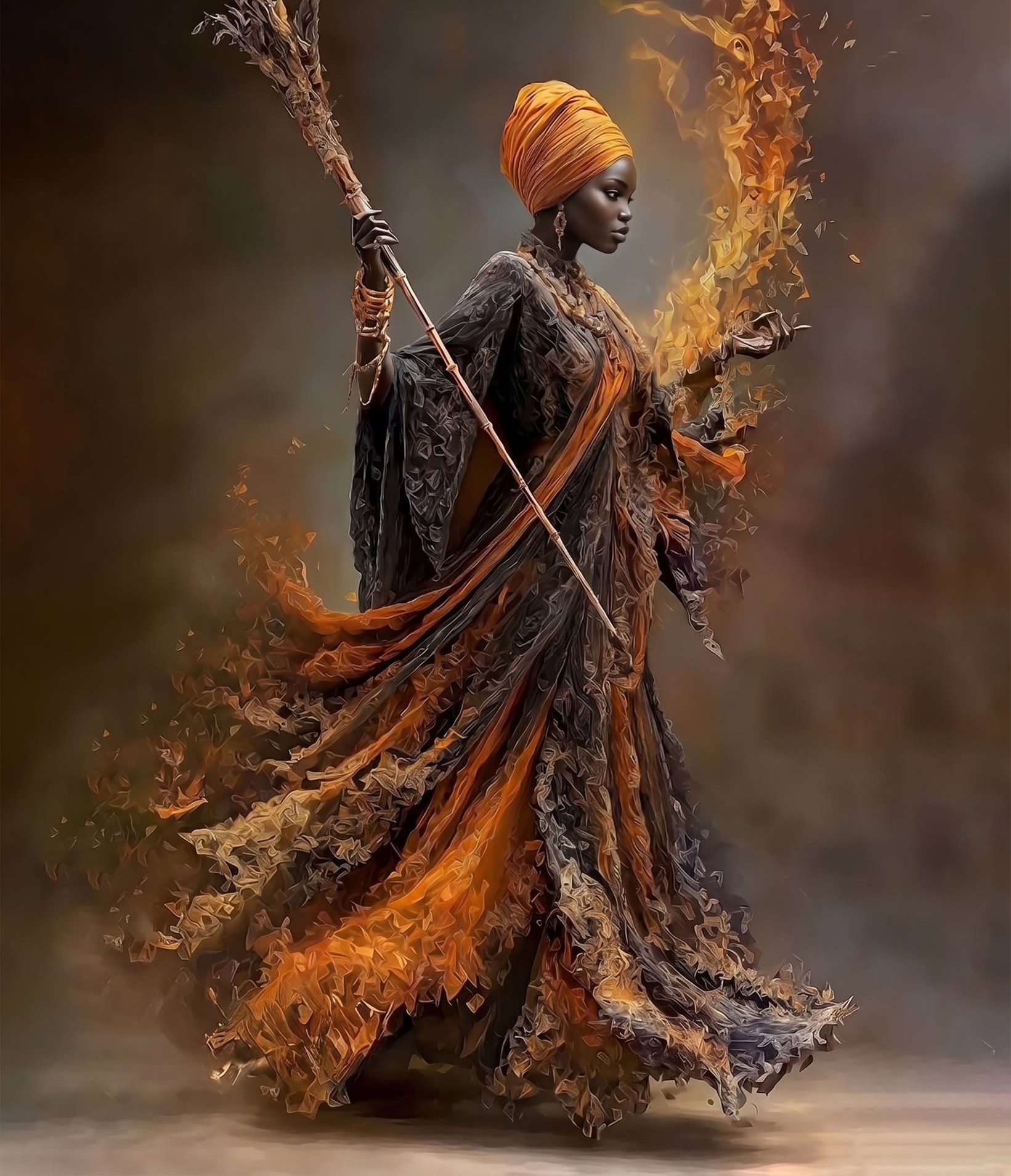 African Phoenix Sorceress