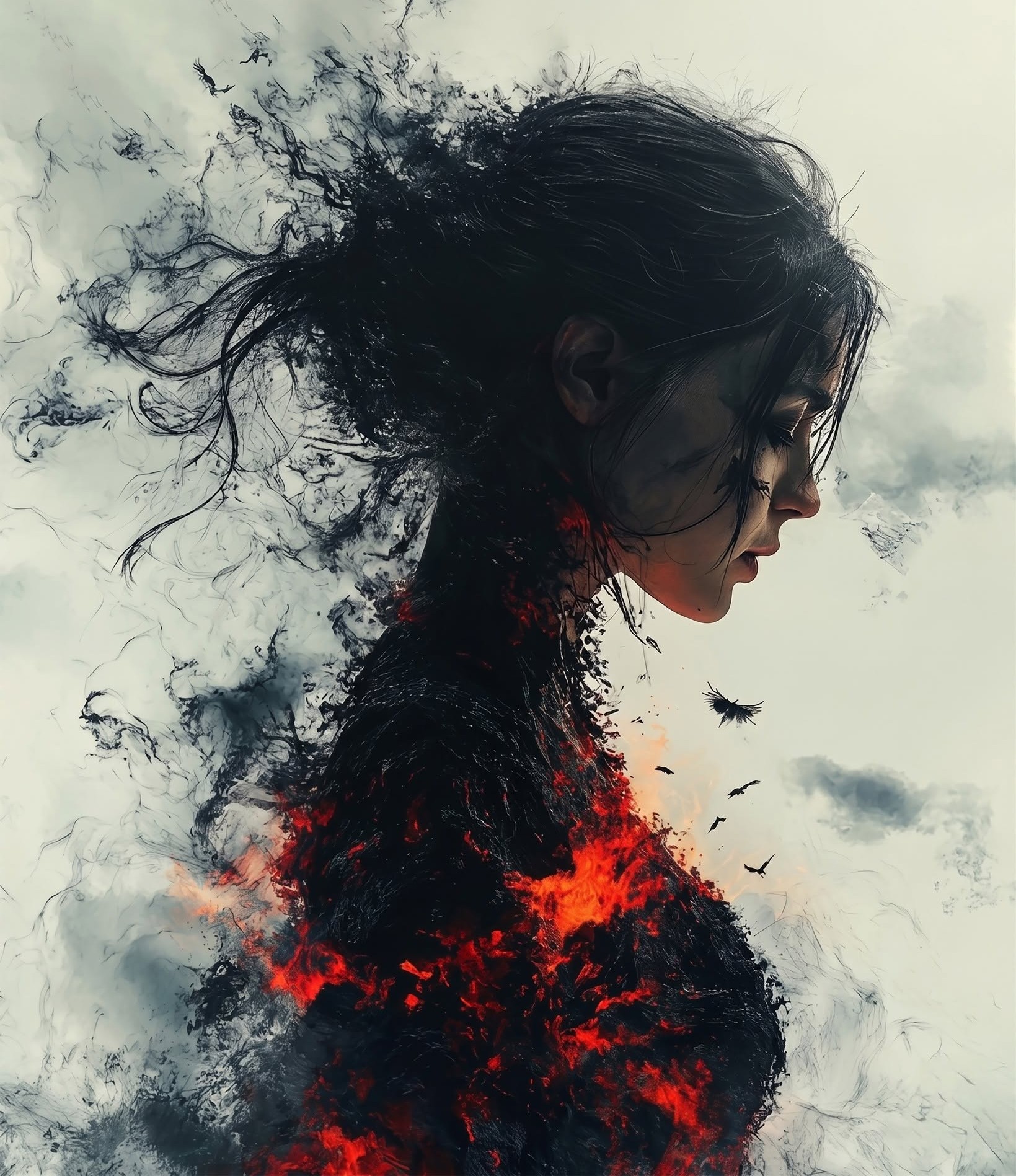 Fiery Rebirth: Smoke and Ash