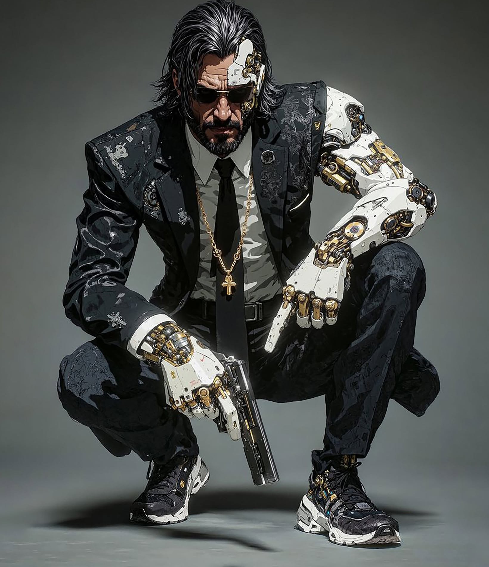 Wick's Golden Cybernetic Assassin