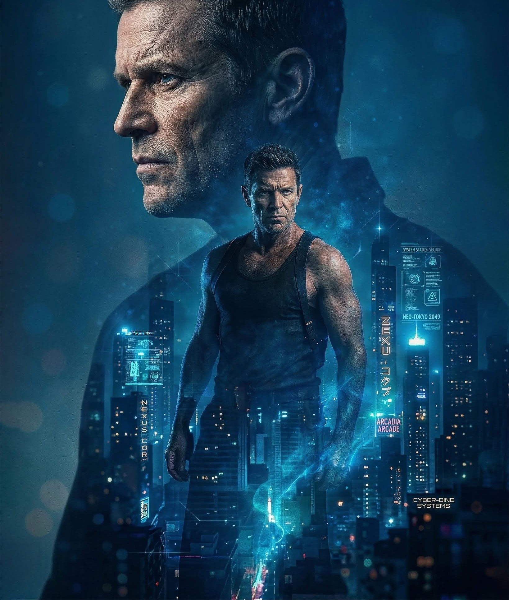 Man's Cyberpunk Soul: Neon City