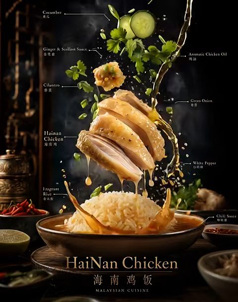 Luxury Cinematic Exploding Food Infographic