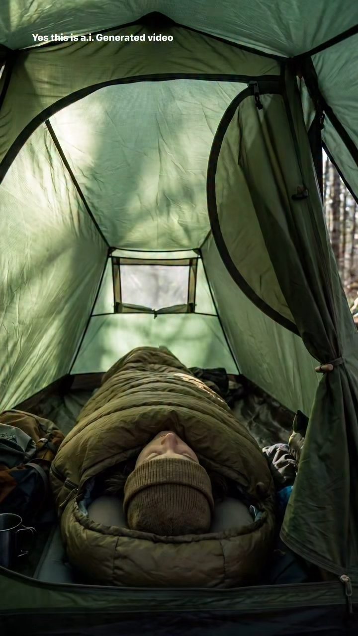 Tent Slumber: Unexpected Feathered Guest