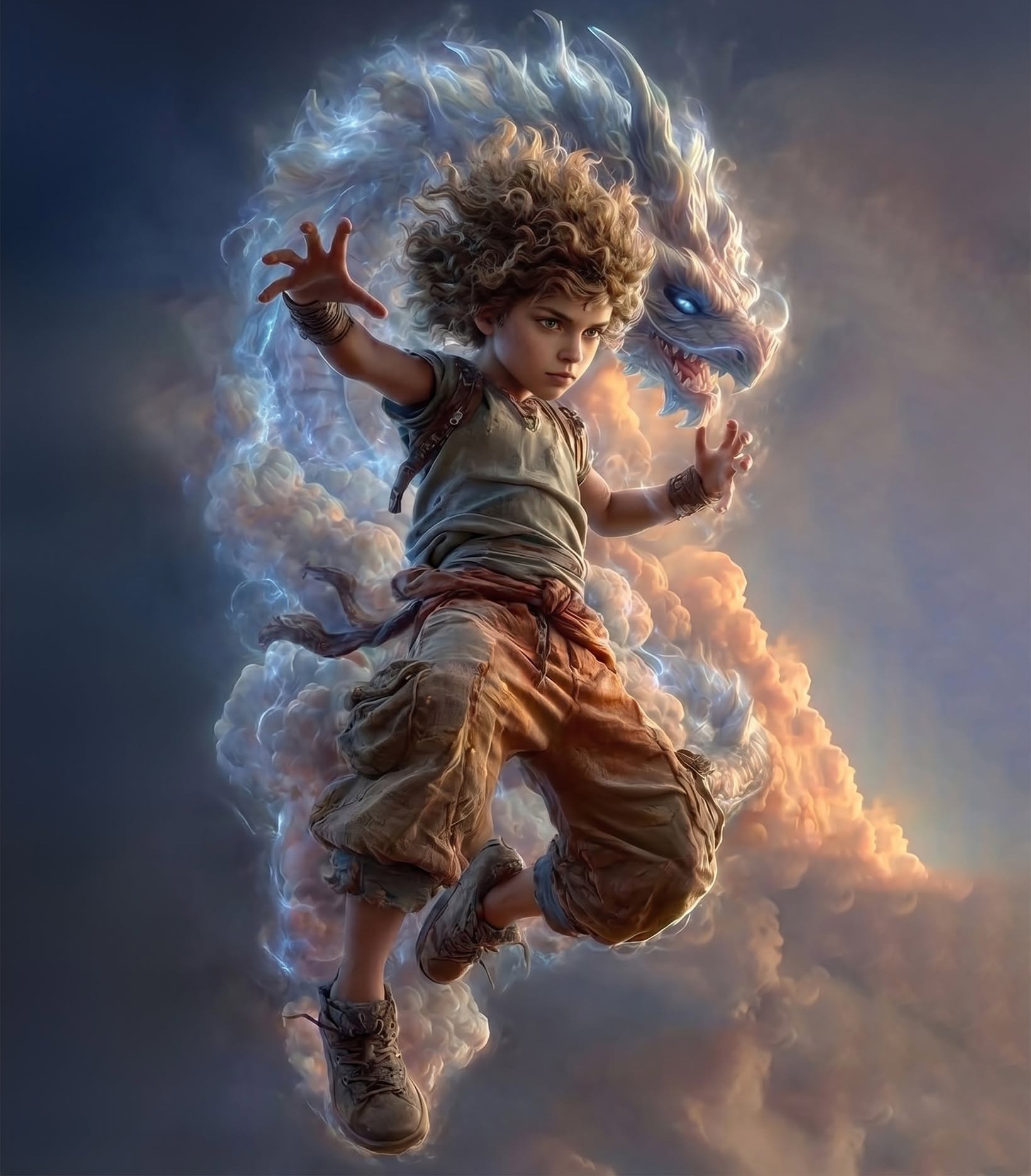 Epic Fantasy: Boy Summons Spirit Dragon