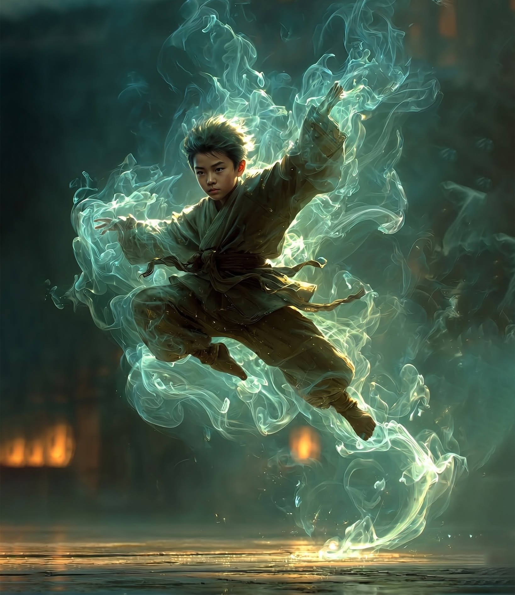 Mystic Kung Fu Child Spirit Flames