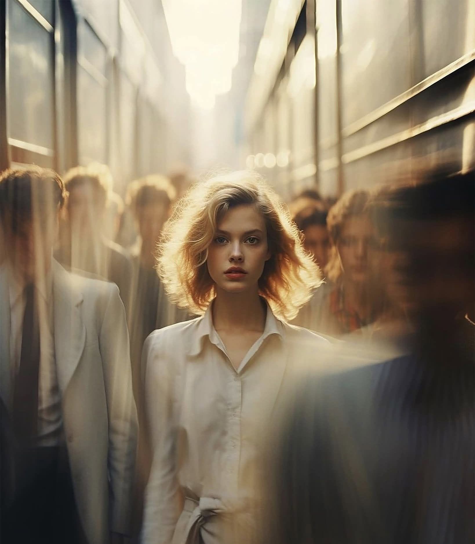 Ethereal Gold in Urban Blur