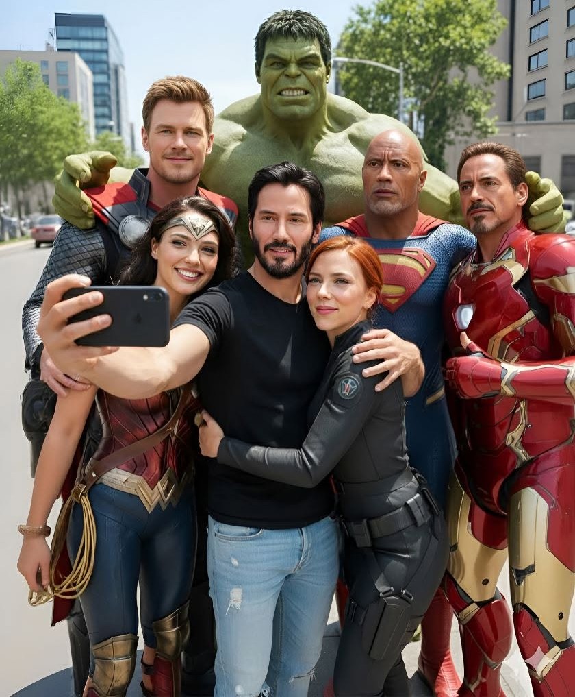 Superhero Celebrity Selfie