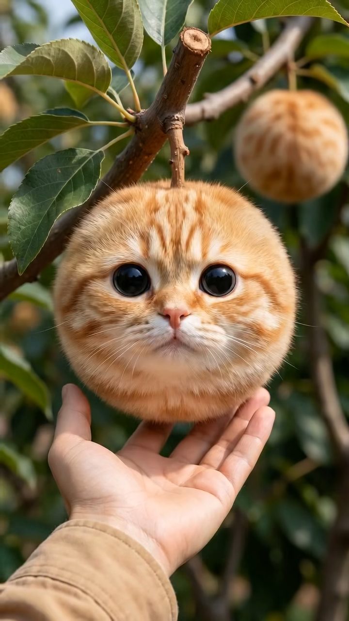 Surreal Cat-Fruit Harvest