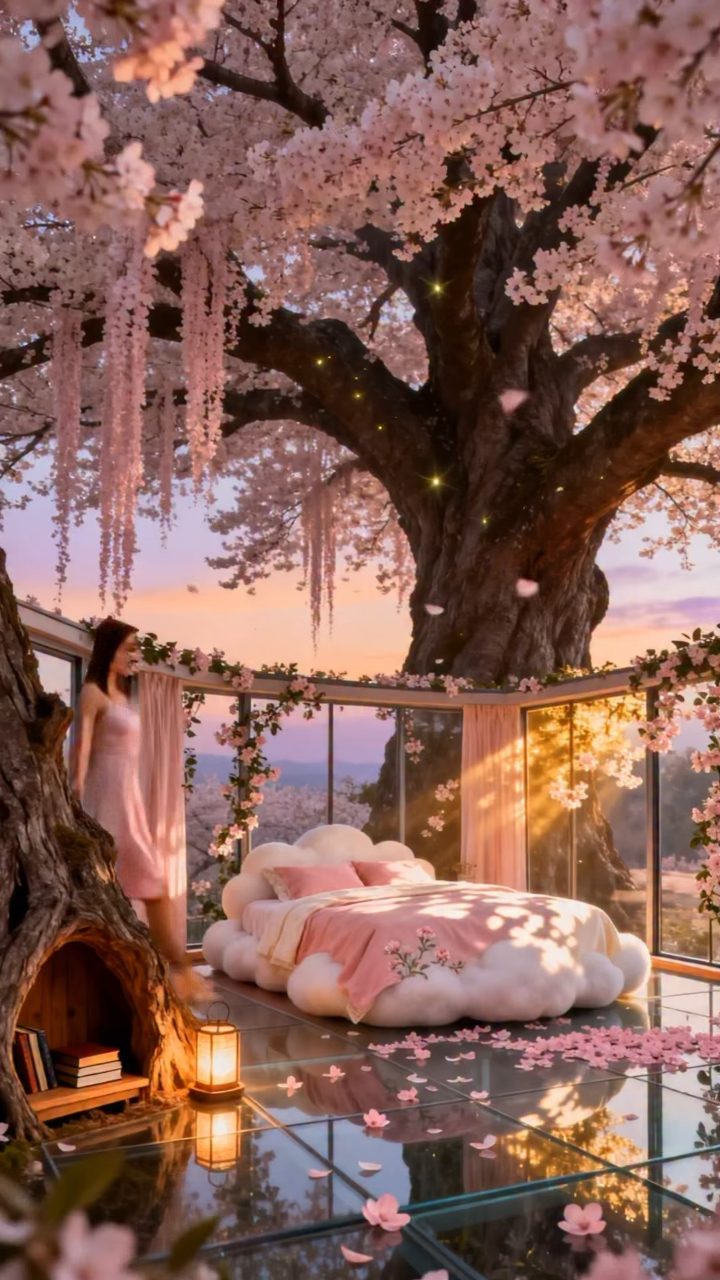 Cherry Blossom Treehouse Petal Dream