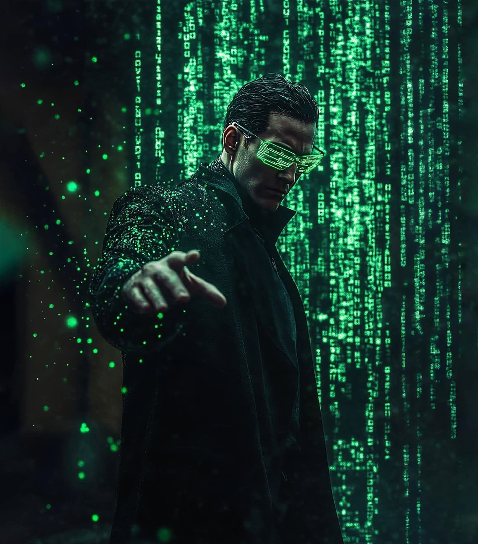 Cyberpunk Hacker: Matrix Code Master
