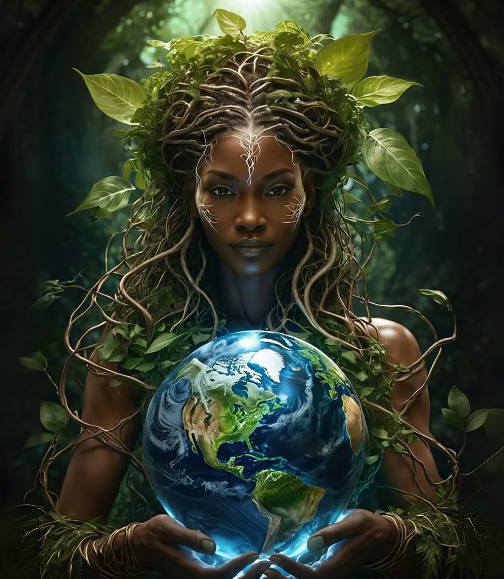 Mother Earth's Luminous Embrace