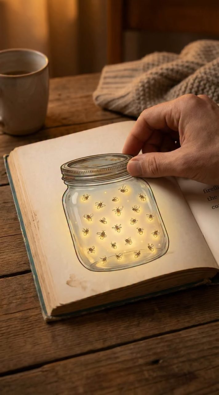 Magic Fireflies Burst from Book