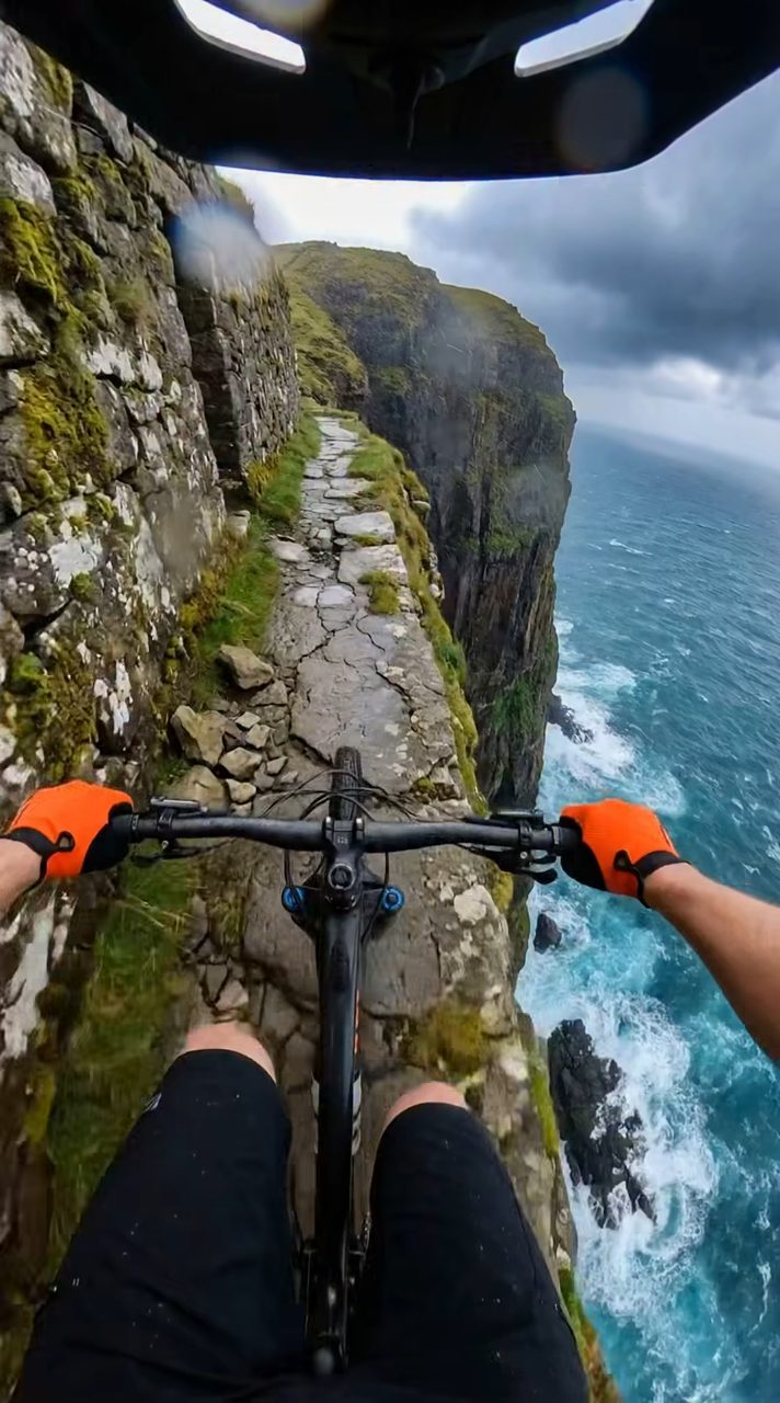 Perilous Faroe Sea Cliff MTB Plunge