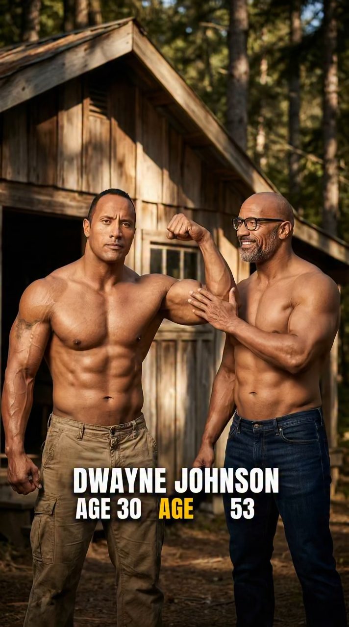 The Rock: 30 vs 53