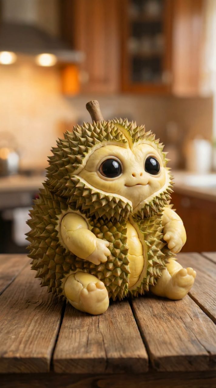 Spiky Durian Baby's Happy Snack
