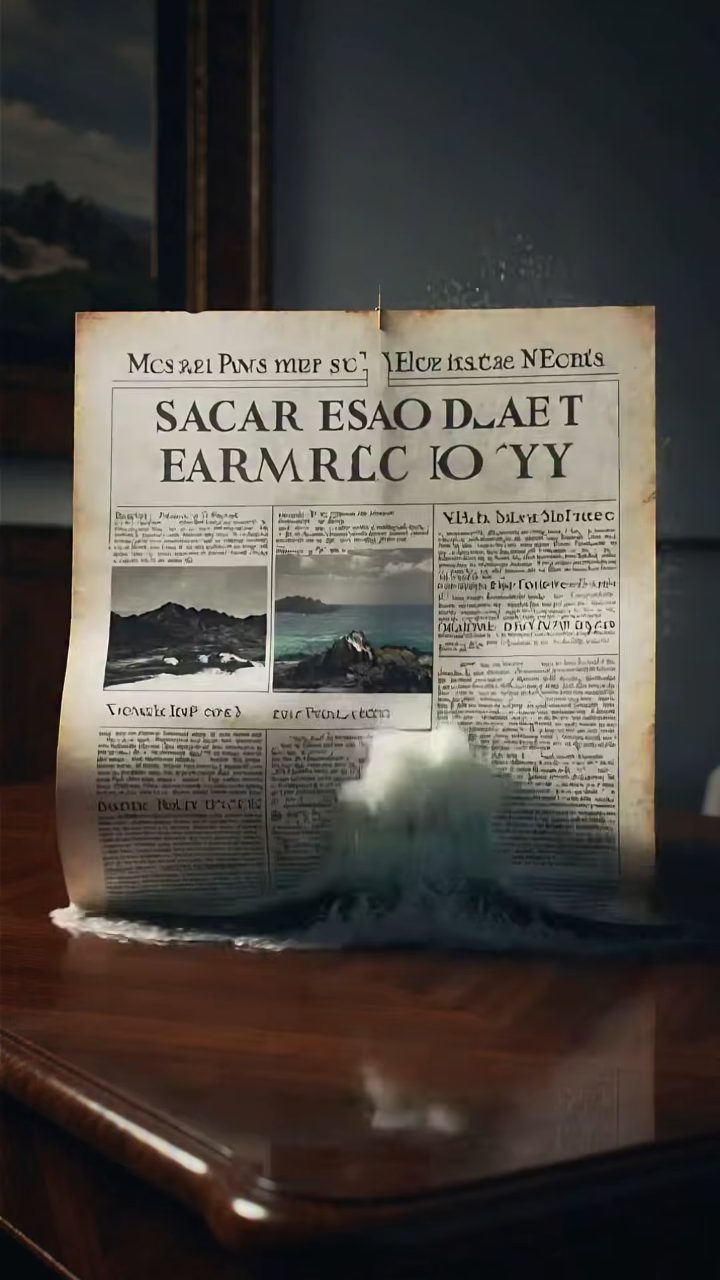 Titanic Rises: Newsprint Optical Illusion
