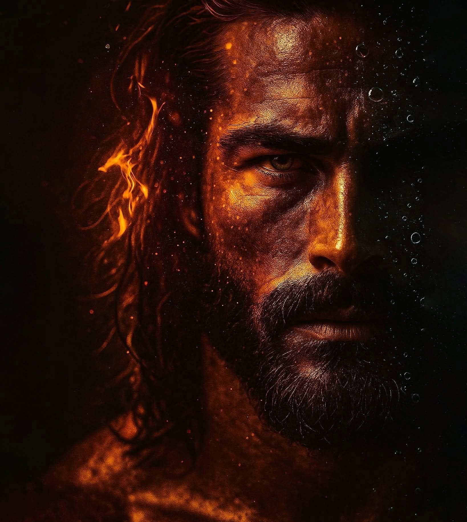 Blazing Ice: Cinematic Half-Face