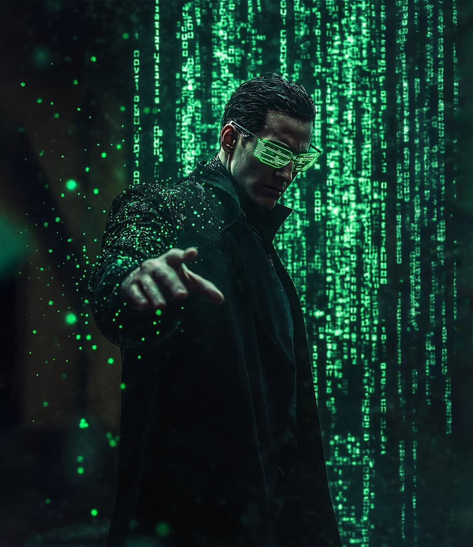 Cyberpunk Hacker: Digital Matrix Master