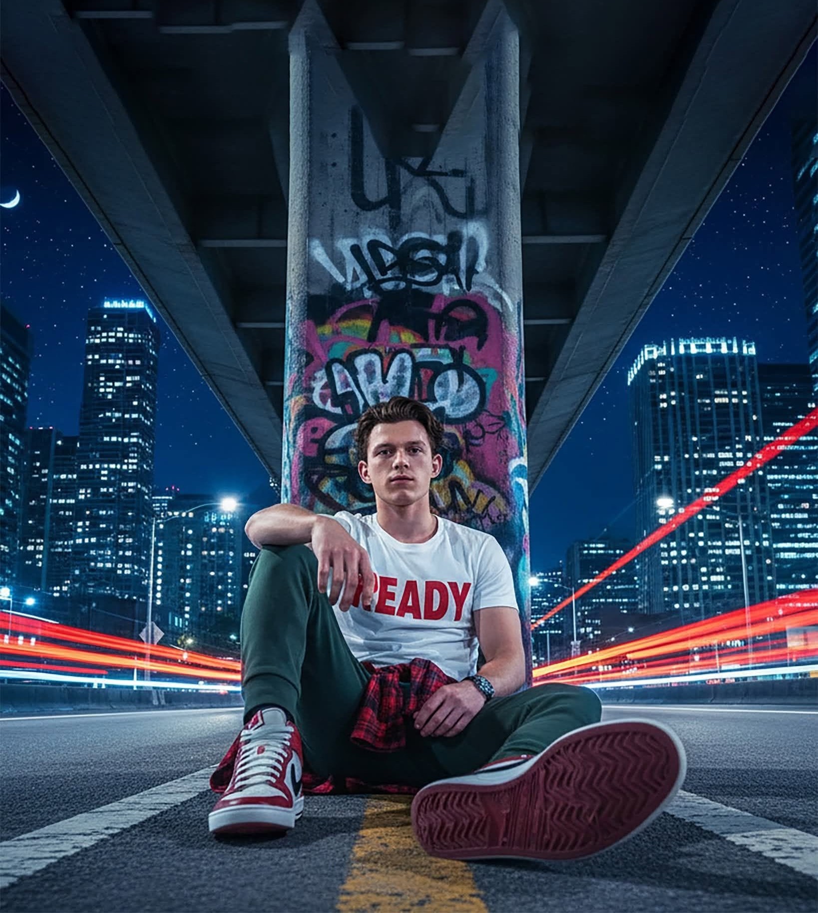 Reyad: Neon Graffiti City Night