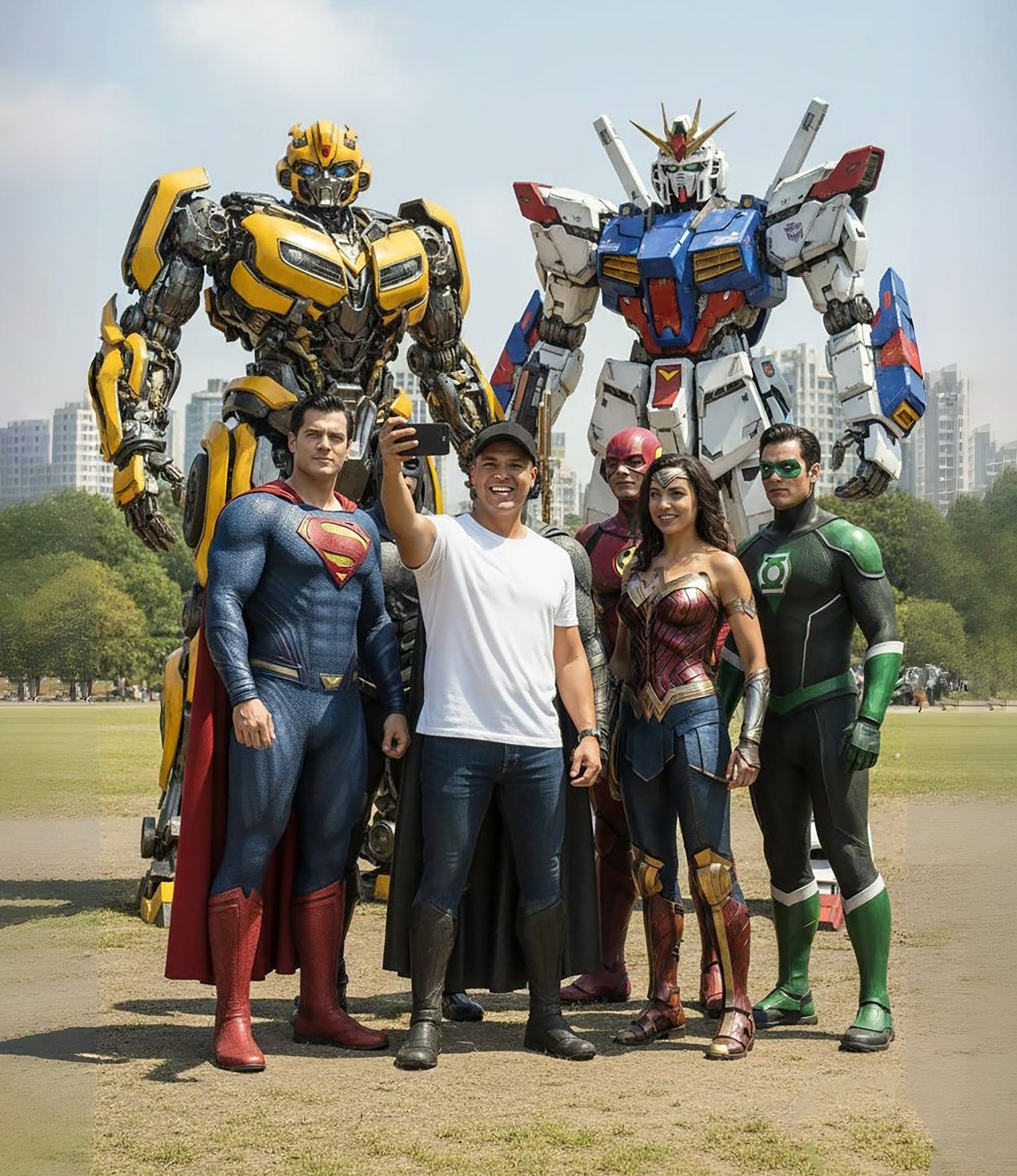 Realistic Heroes & Mechs Park Selfie