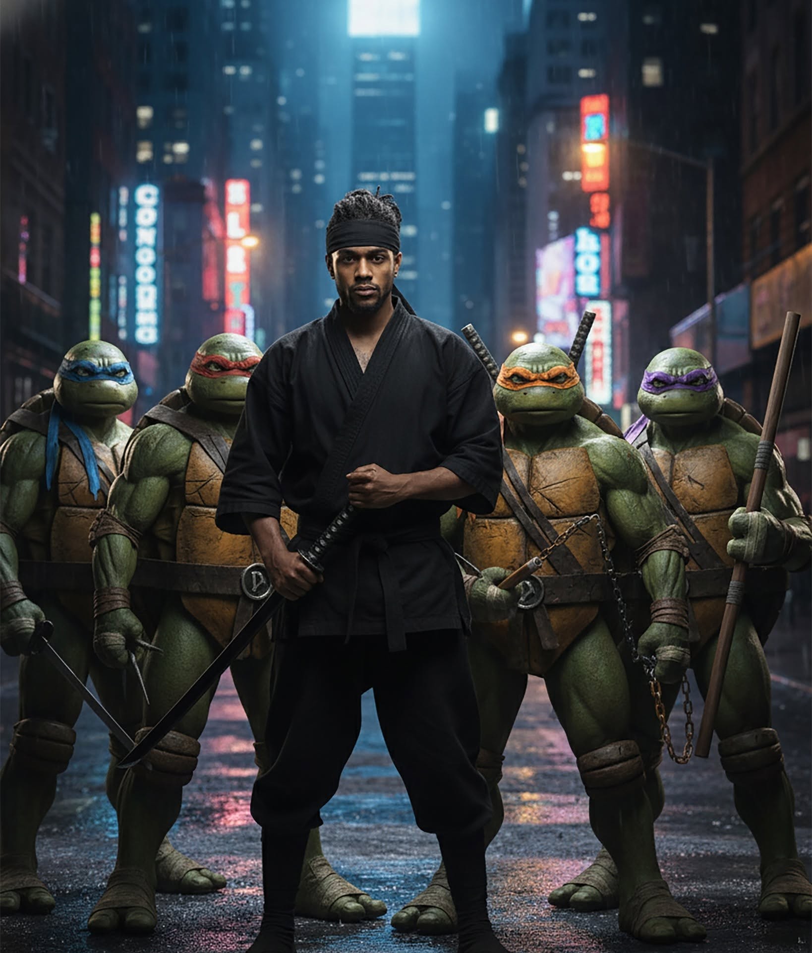Cinematic Blade Master & Turtle Heroes