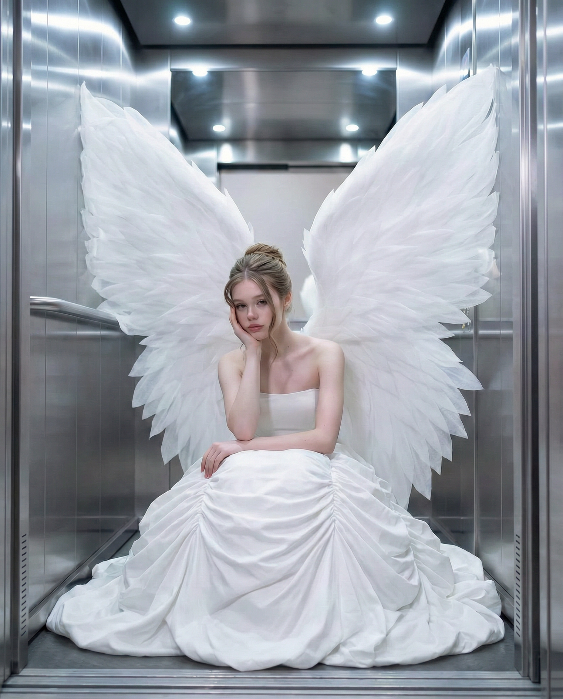 Angel in the Elevator Portrait