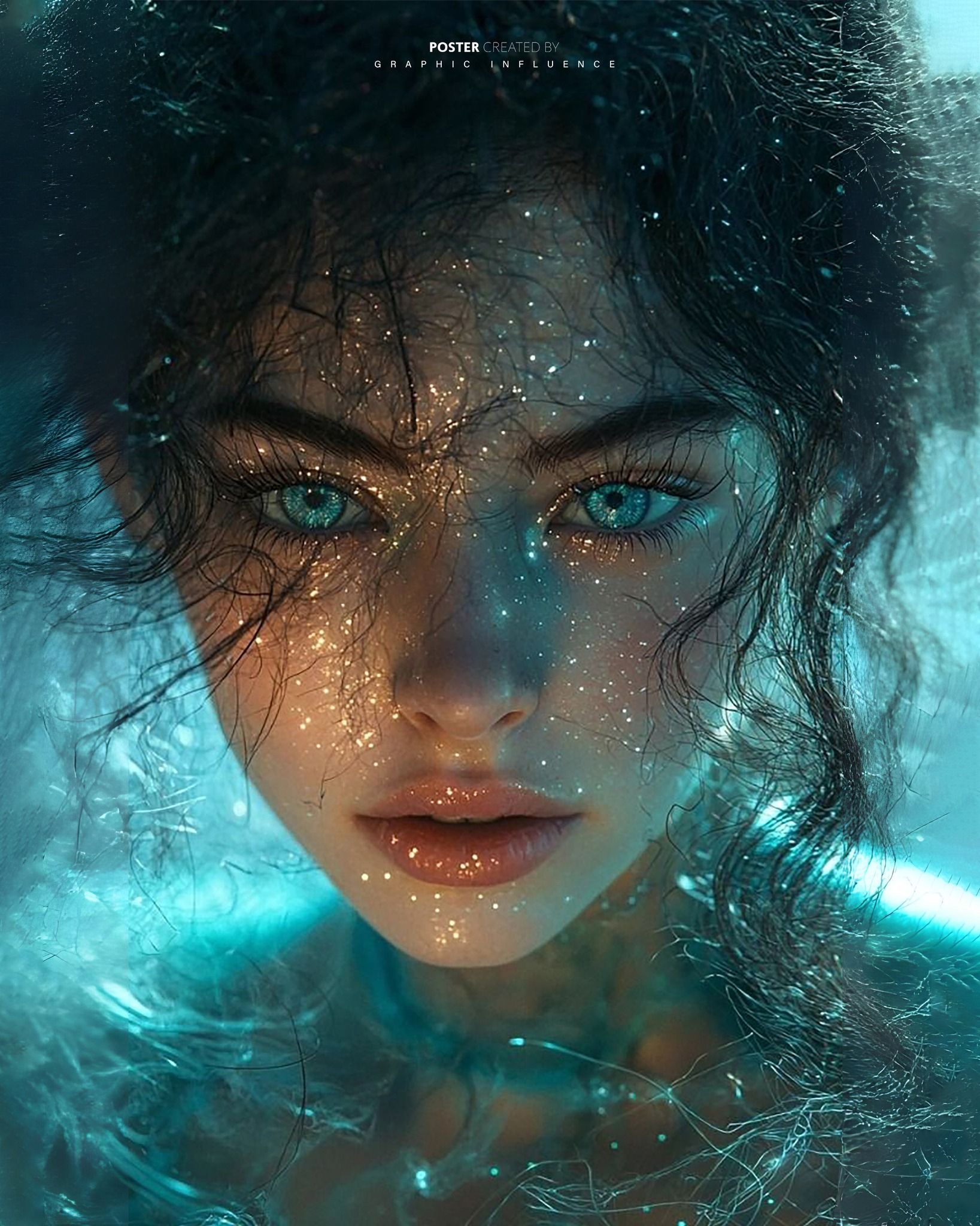 Frostbound Gaze of the Turquoise Goddess
