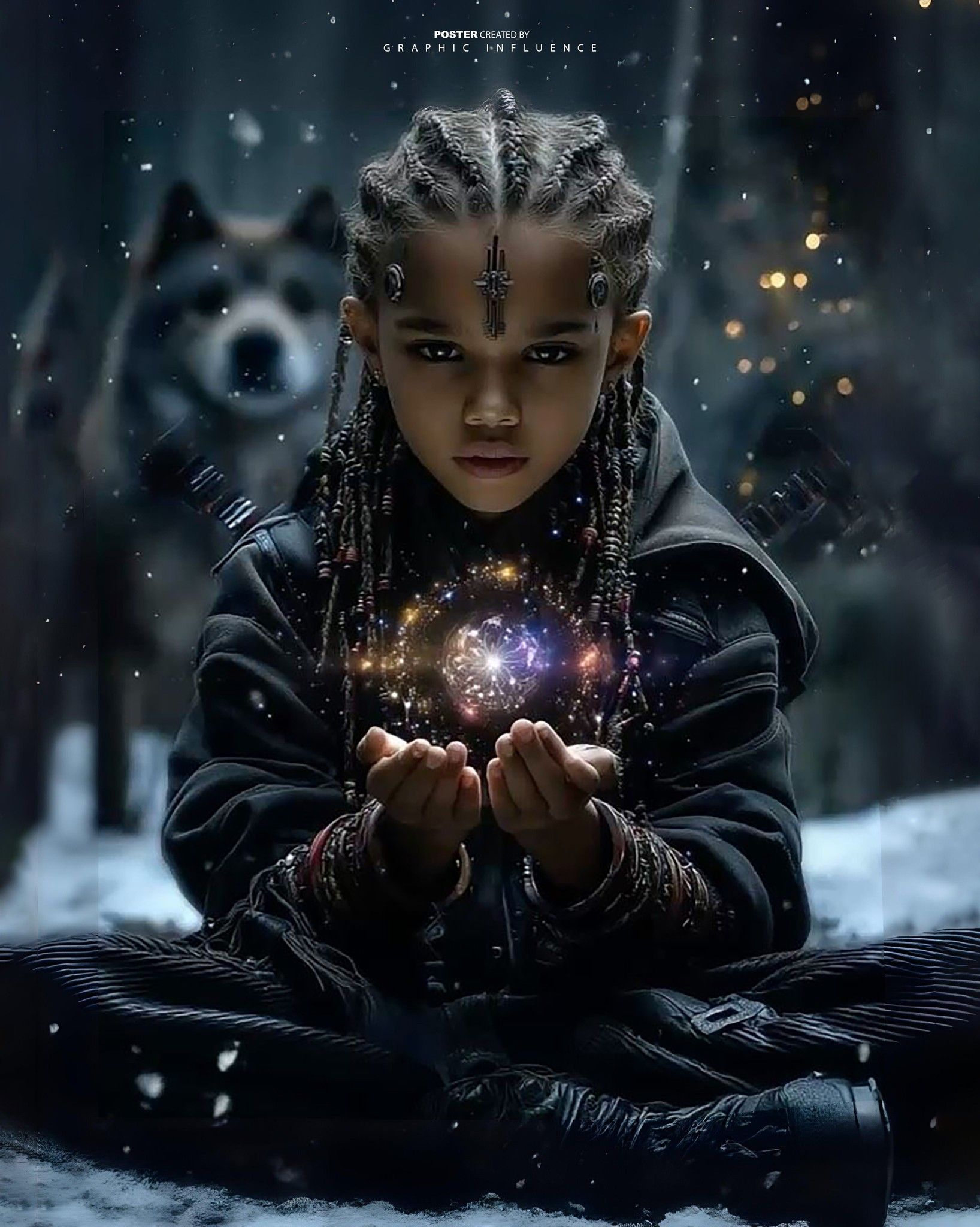 The Mystic Child and the Shadow Wolf