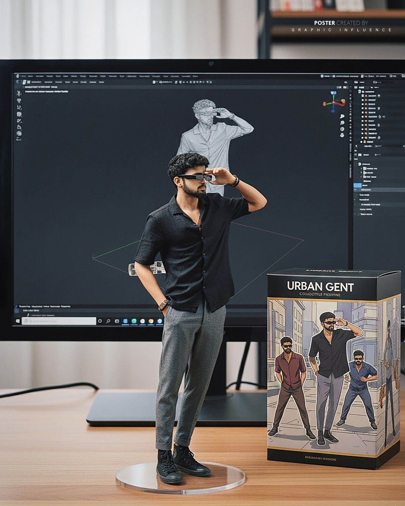 Urban Gent Collectible Figurine Studio Render