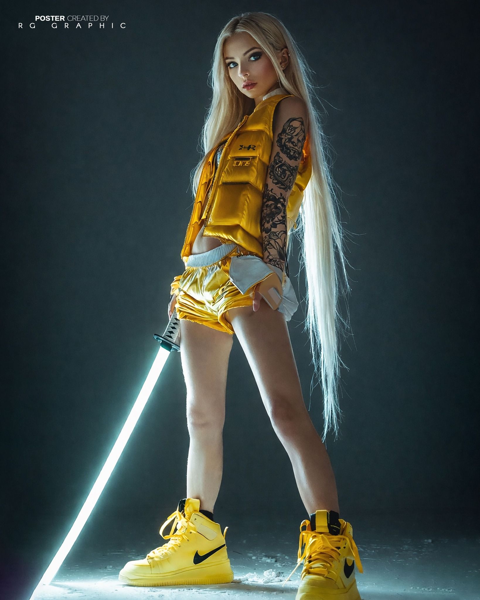 Neon Blade Cyberpunk Valkyrie