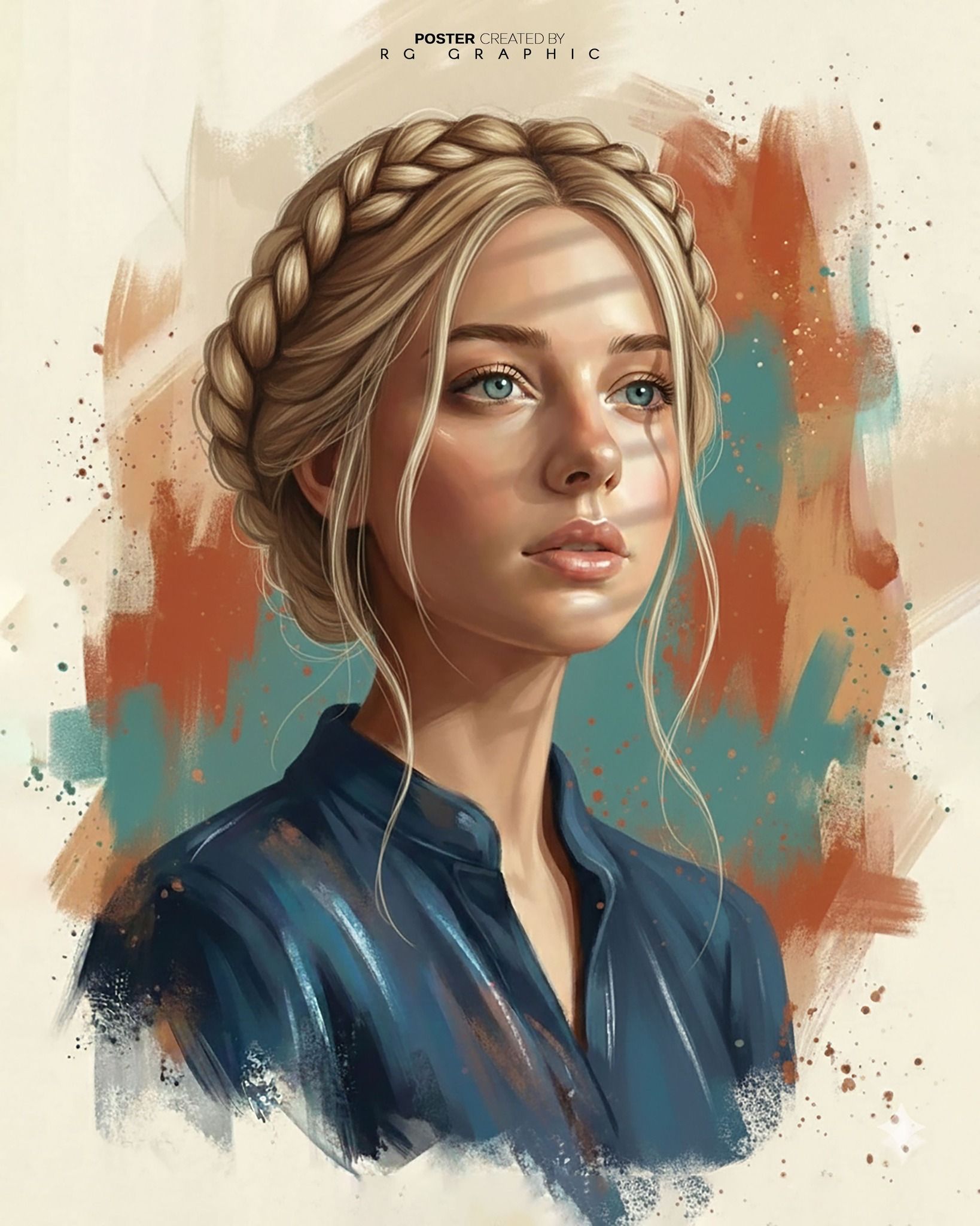 Gilded Braid in Sapphire and Ochre