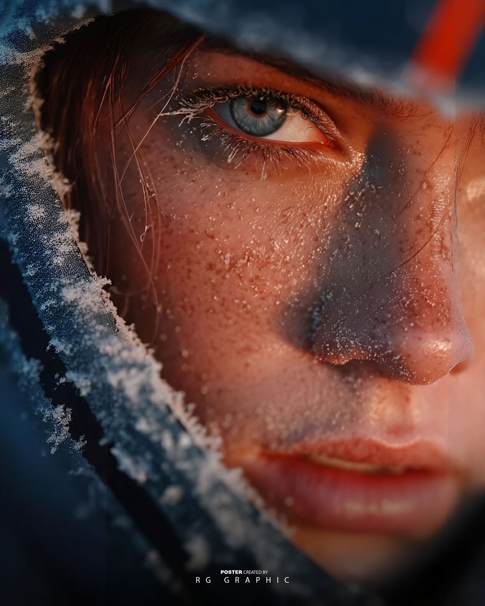 Frost Bound Blue Gaze