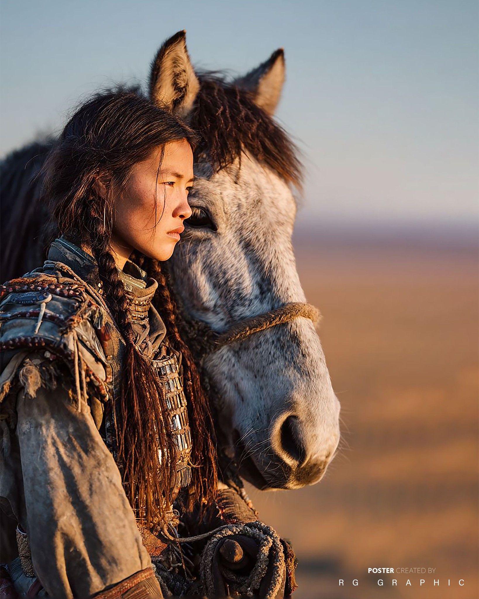 Desert Nomad and Her Loyal Steed