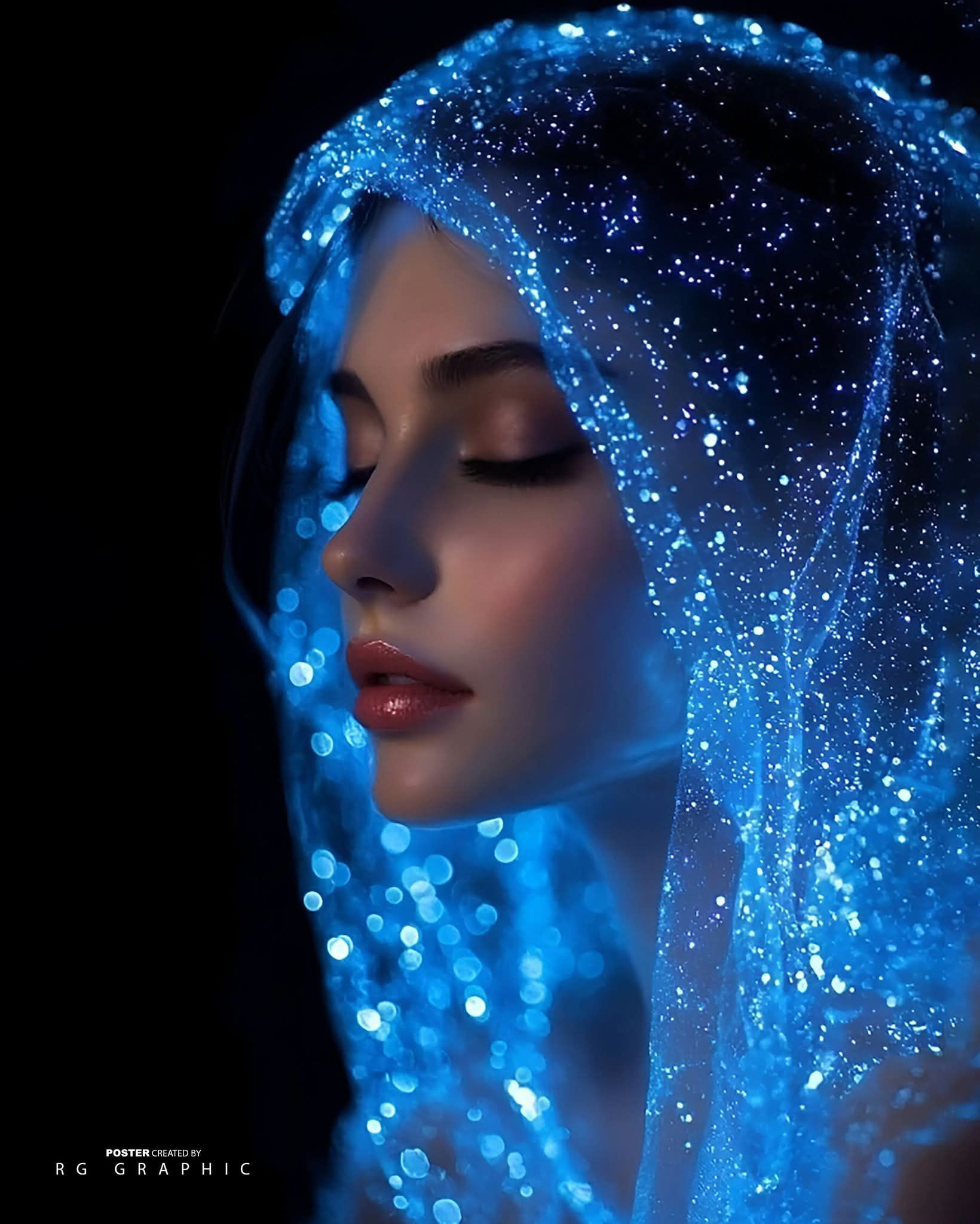 Goddess of the Shimmering Blue Veil