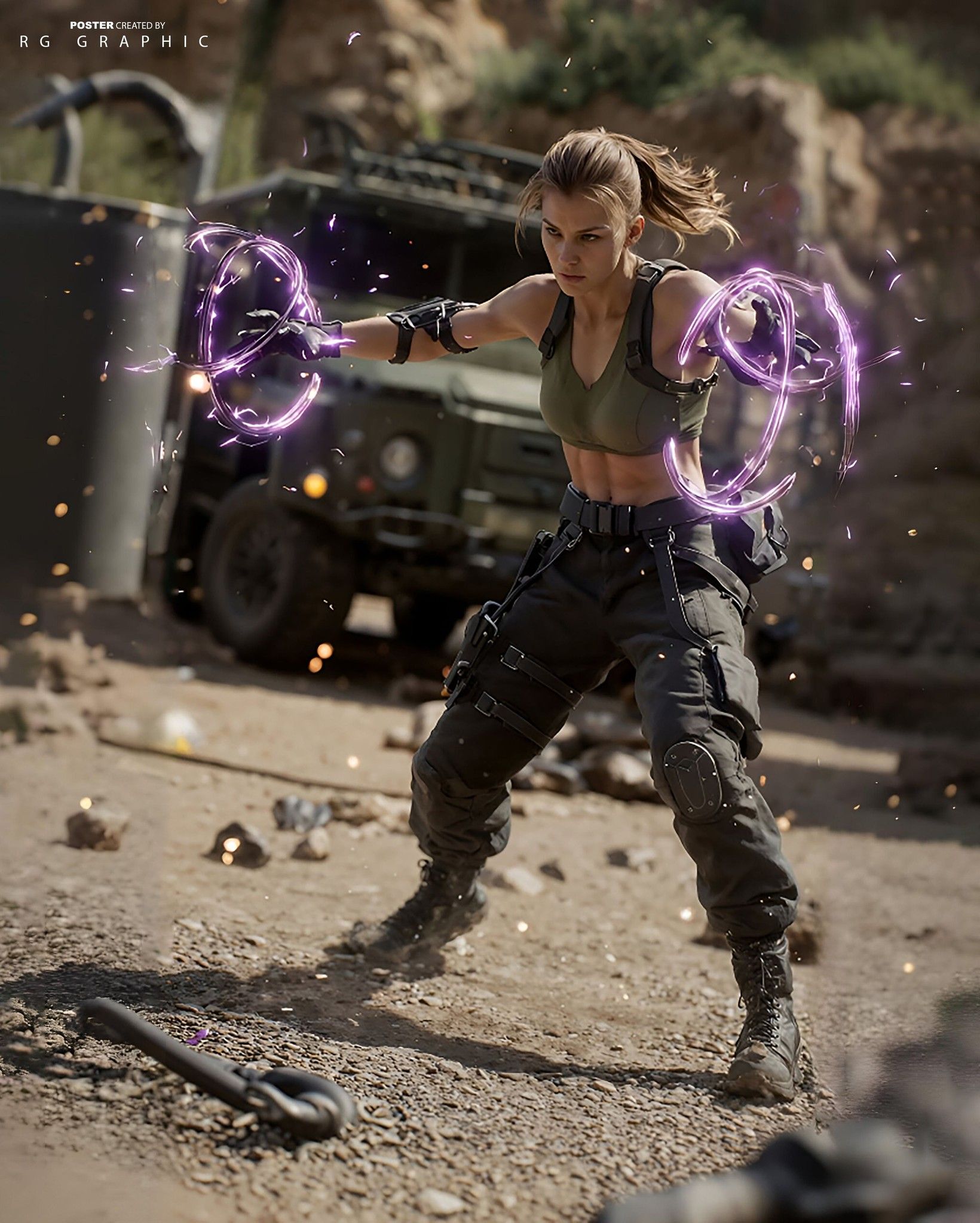 Purple Surge Combat Warrior