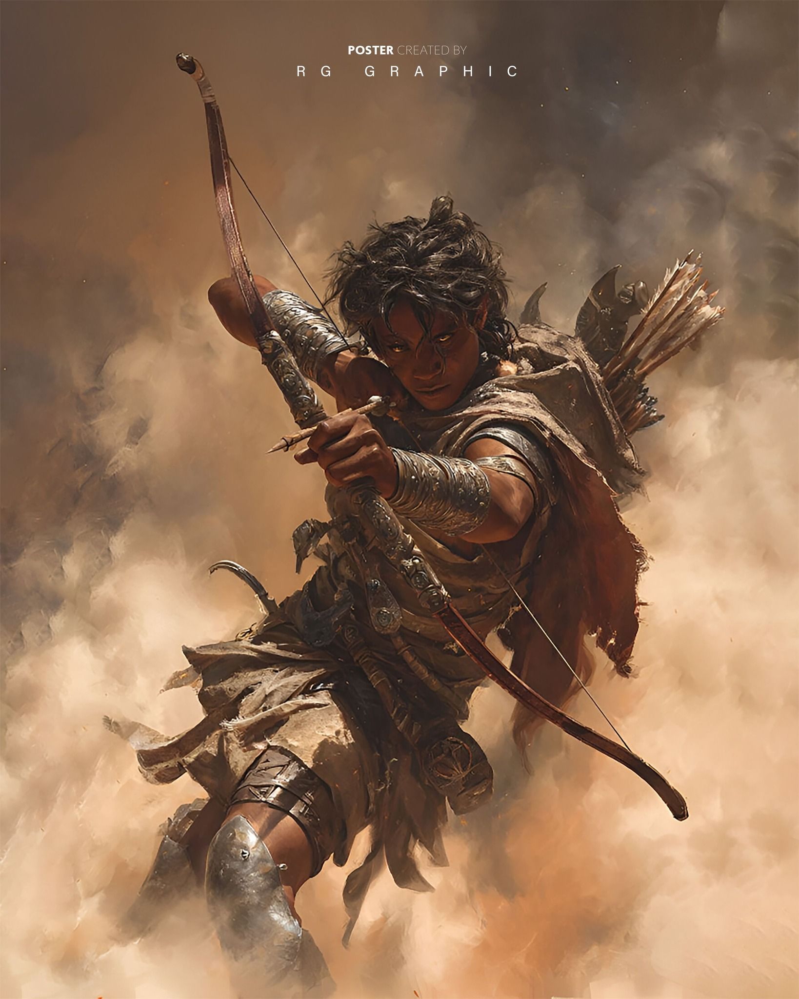 Golden Amber Archer of the Dust Battlefield
